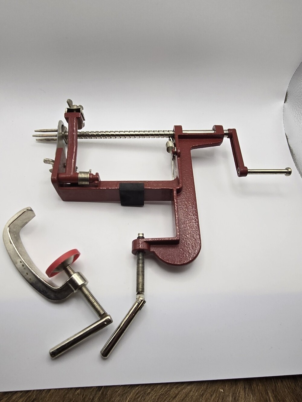 Progressive Apple Peeler Hand Crank Red And Silver